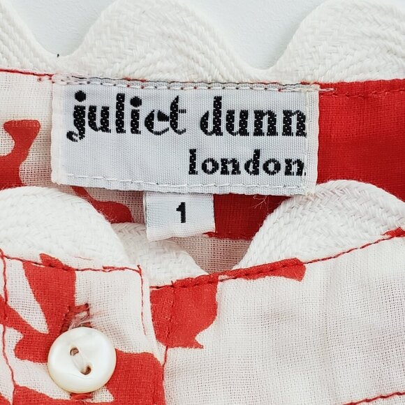 Juliet Dunn - Orange and White Floral Lined Sundress.  Size 1 - Picture 6 of 6